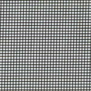 Close-up texture of BetterVue insect screen featuring a fine, uniform black mesh grid.