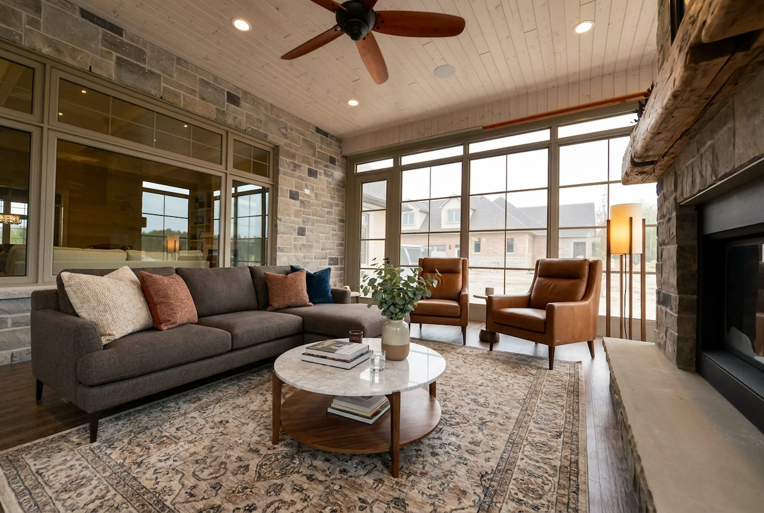 Georgia porch converted into a comfortable 3-season room.