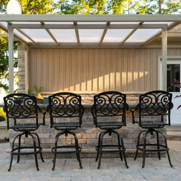 Acrylic patio cover providing shade on a Georgia home.